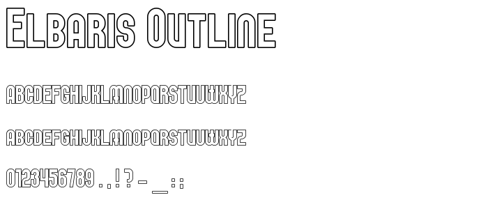 Elbaris Outline font